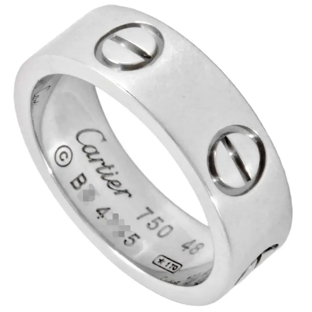 CARTIER 18k Silver Love Ring #48
